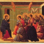 Jésus dit au revoir à ses apôtres. La Maestà par Duccio (1308-1311)
