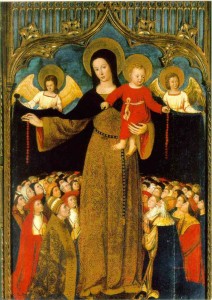La Vierge du Rosaire. Louis Brea (1450-1525), église Ste Marie-Madeleine, Biot (Alpes-Maritimes)