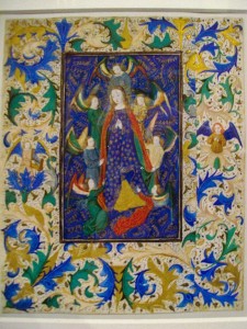 Assomption de la Vierge Marie. Enluminure 1450-1475. Cluny