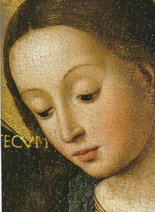Vierge Marie (détail, Louis Brea, 1499)