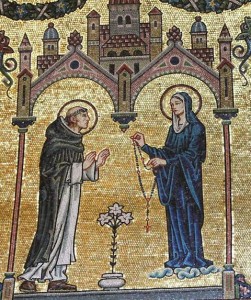 St-Dominique recevant le rosaire
