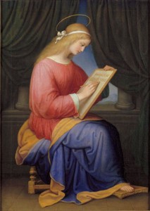 Marie écrivant le Magnificat Maria Ellenrieder (1833)