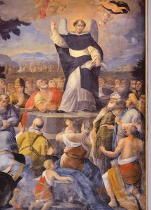 Saint Vincent Ferrier prêche à la foule. Saverio De Musso (1734)