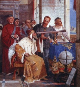 Galileo Galilei et le Doge de Venise Fresque de Giuseppe Bertini (1858)
