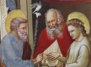 Giotto (détail fresque 1303-1306). Chapelle Scrovegni. Padoue.
