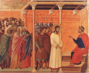 Jésus devant Pilate Duccio di Buoninsegna (14e)